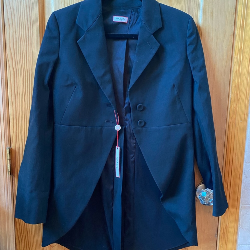 Max & Co. long black blazer NWT